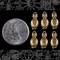Raw Brass Miniature Sitting Cat Charms with 4mm x 6mm Setting - Set of Six - B-C125